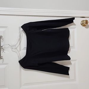 Black off the shoulder shirt
